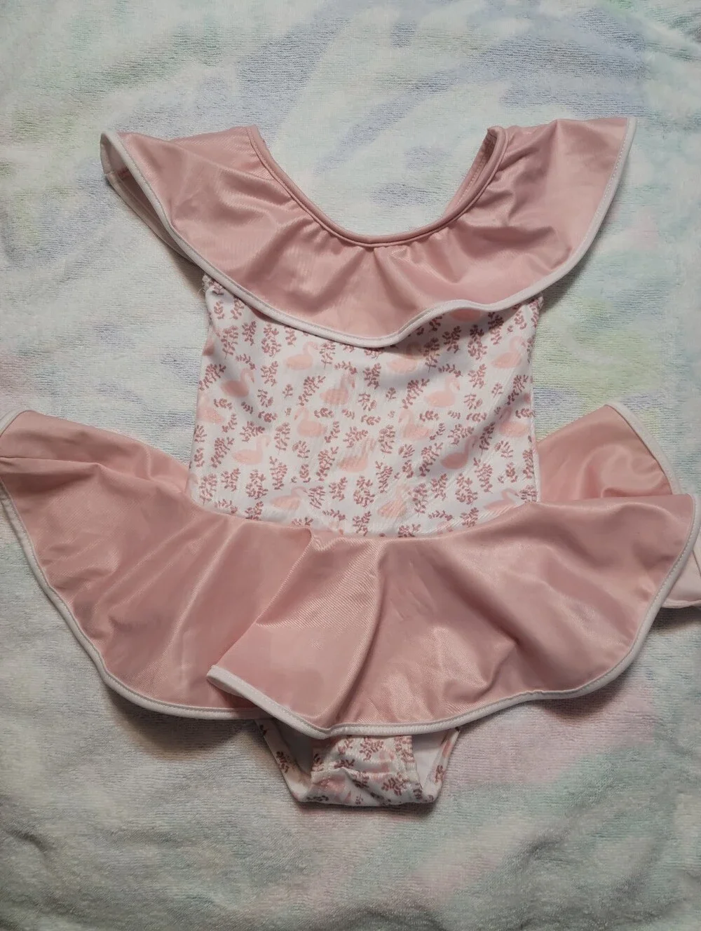 Dondolo Peplum Swan Swimsuit Sz 2t